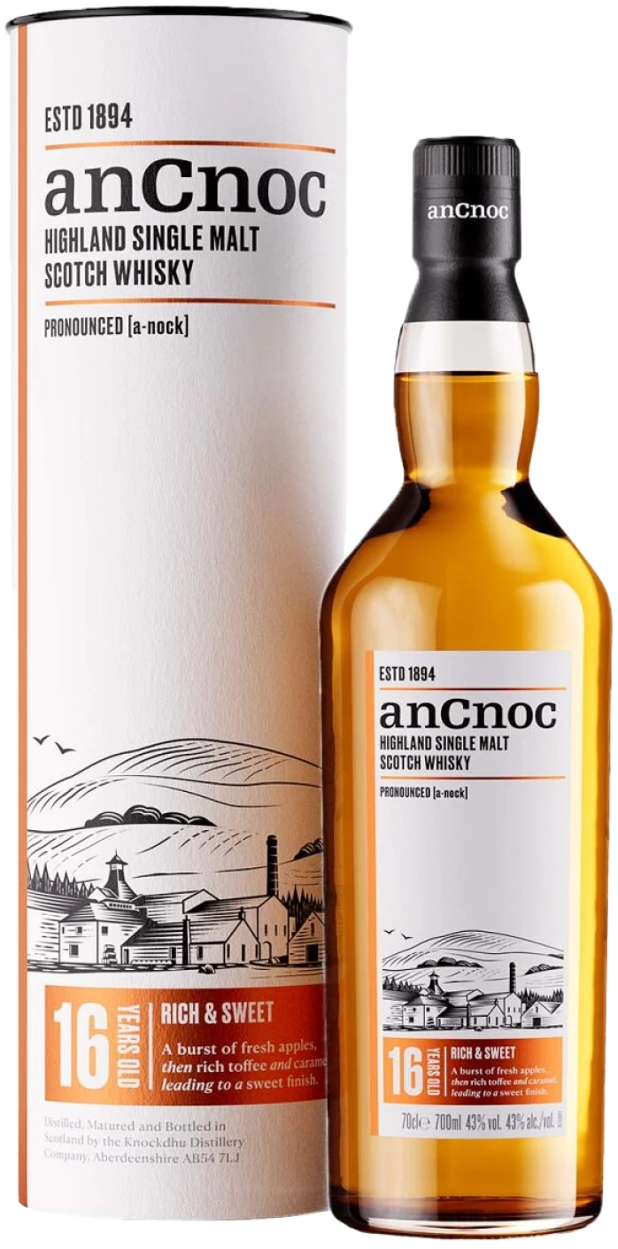 anCnoc 16 Years Old Highland Single Malt Scotch Whisky