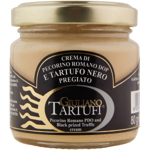 Crema con Pecorino Romano DOP e tartufo nero