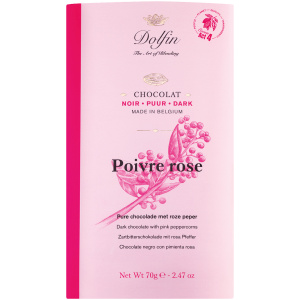 Dolfin Zartbitterschokolade mit rosa Pfeffer