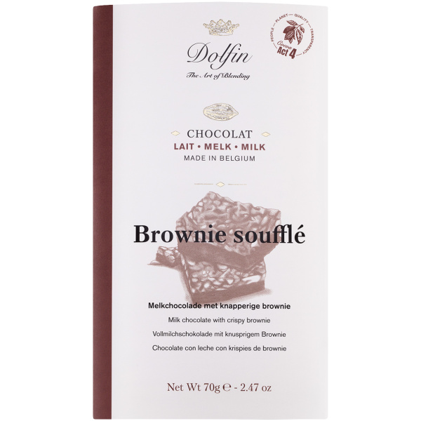 Dolfin Vollmilchschokolade mit Crispy Brownie