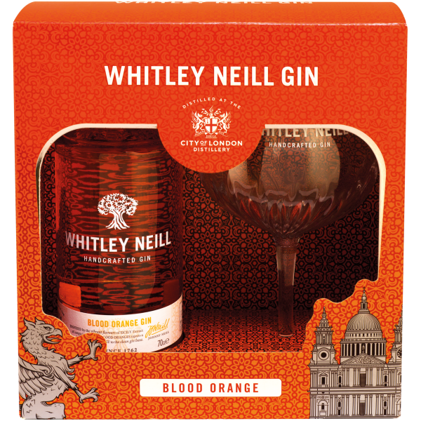Whitley Neill Blood Orange Gin mit Glas
