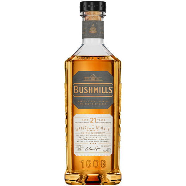 Bushmills 21 Years Old Single Malt Rare Irish Whiskey