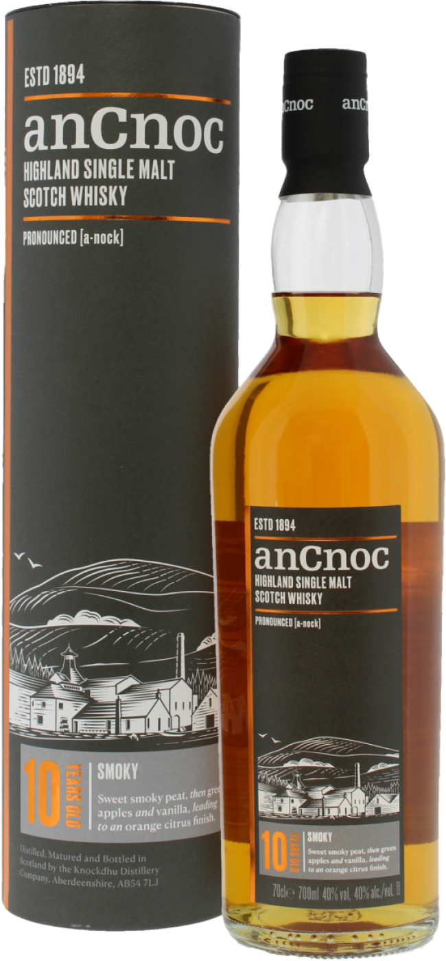 anCnoc 10 Years Old Peated Single Malt Scotch Whisky
