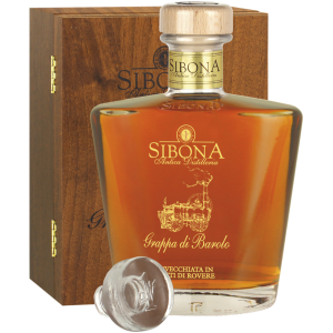 Sibona Grappa di Barolo Invecchiata in der Holzkiste