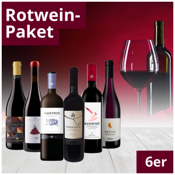 Rotwein-Paket - 6 Flaschen á 0